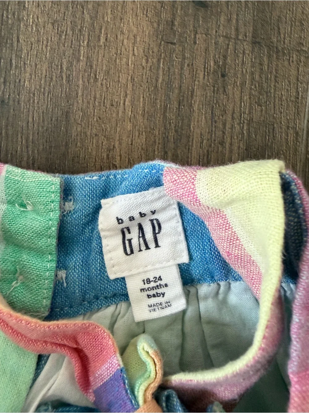 BabyGAP Multicolor Rainbow Check Sundress